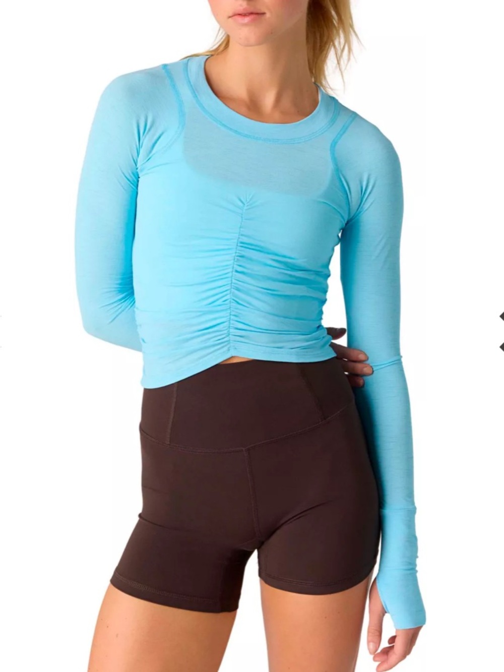 FP Movement Tempo Ruched UV Protection Long Sleeve size M—NWOT